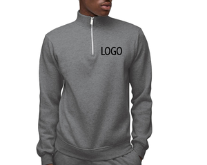 Sweat-shirts à capuche 2025 personnalisés pour hommes, mode d'hiver, col zippé quart, unisexe, coupe régulière, respirant, streetwear, thermique, extérieur - Product Image 1