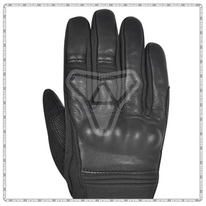 Gants courts haute durabilité pour femmes coupe confortable équipement de moto en cuir - Product Image 5