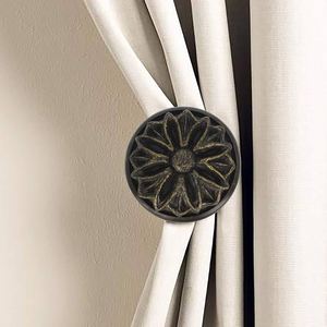 2025 nouvelles tendances laiton matériel Antique feuille doré mur rideaux décor tenir rideau mur embrasse crochets accessoires - Product Image 5