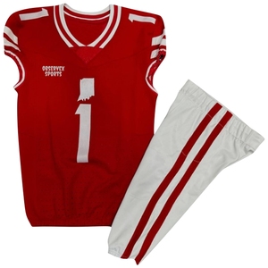 Ajuste seco personalizado al por mayor de alta calidad último diseño hombres sublimación niños OEM personalizado Spandex Logo fútbol americano Jersey - Product Image 3