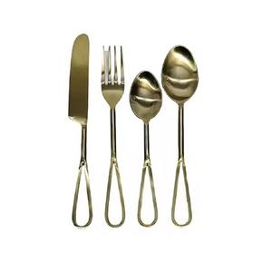 Stainless Steel Flatware Cutlery Set Antic Handicraft Decorative Fancy <b>Tabletop</b> Dinnerware Flatware Set With <b>Mirrored</b> - Product Image 5