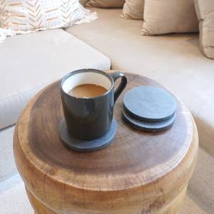 Juego de posavasos elegante de piedra de ónix estilo clásico con acabado brillante decoración Premium y almohadillas para bebidas de protección de mesa - Product Image 3