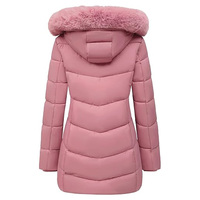 Modern Konforlu Kadın Kapüşonlu Şişme Parka Mont Yün Astarlı Shearling Yaka Elastik Manşet Fermuarlı Cepli Kışlık Sokak Modası