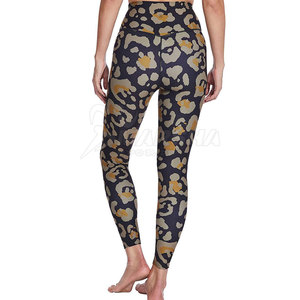 Leggings de sport en polyester et élasthanne pour yoga, gym, fitness et course à pied, avec logo personnalisé, taille haute, pour femmes adultes - Product Image 3