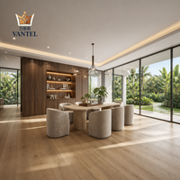 Ensemble de table à manger de luxe Vantel avec chaises rembourrées, meubles sur mesure pour projets résidentiels à l'exportation