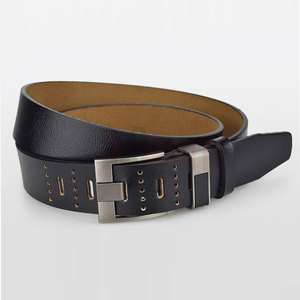 Cinturón de cuero de vaca de moda personalizado de alta calidad estilo casual con acero para hebilla logotipo personalizado al por mayor de Pakistán - Product Image 3