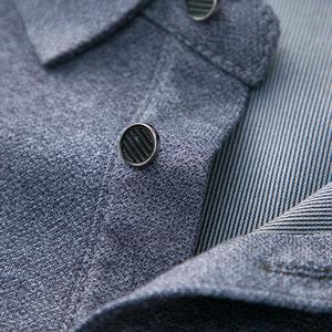 Polo de manga larga informal de negocios de Color sólido para hombre, camiseta elástica de corte ajustado diario para ir al trabajo, Jersey, camiseta de golf de estilo informal, para uso diario, para uso diario - Product Image 5