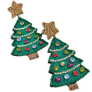 Joyería y aretes trenzados con cuentas, hermosos y elegantes, para bodas, para mujeres, de la India, al por mayor. - Product Image 1