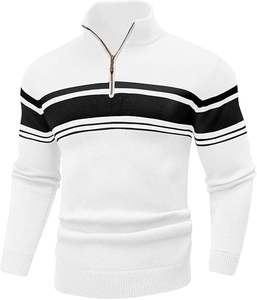 Pull en maille décontracté pour homme W9592Y Knzhee Industry, anti-rides, anti-bouloches, respirant, fin, 100% coton, ample, hiver - Product Image 5