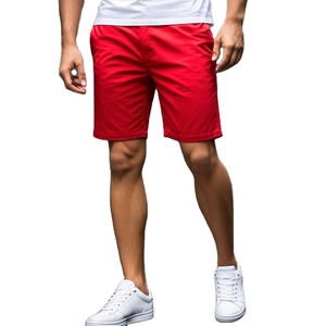 Pantalones cortos de gimnasio de algodón 100% de alta calidad para hombre, pantalones cortos de baloncesto transpirables de Color personalizado, patrón sólido, deportes informales con cordón - Product Image 1