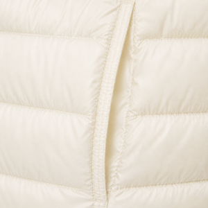 Abrigo de Plumón con Capucha Blanco Unisex para Mujer, Corte Regular, Cierre de Cremallera, Color Sólido, Ropa Exterior Transpirable - Product Image 6