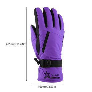Gants de ski pour hommes Gants en cuir de snowboard respirants Caractéristique coupe-vent Hiver Temps froid Polyester Fabrication pakistanaise - Product Image 2