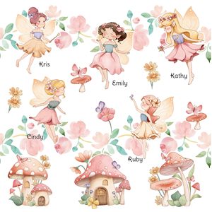 My Fairy Banners Spiral Pendentifs Set de <span class=keywords><strong>d</strong></span>écoration de gâteau pour Fairy First Birthday Party Supplies Forest Garden Baby Shower - Product Image 6