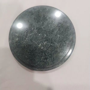 <b>Green</b> Marble <b>Coasters</b> Set Of Four With Clock Style Holder Vintage Home Decor - Product Image 1