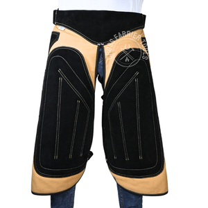 Tablier et cuissardes en cuir sur mesure avec 4 poches, soutien dorsal, protection pour l'équitation et le marquage des sabots - Product Image 6