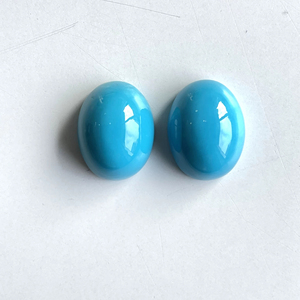 59.49 carats Turquoise Arizona Cabochons 2 pièces paire de qualité supérieure pour la fabrication de bijoux fins pierres précieuses naturelles - Product Image 1