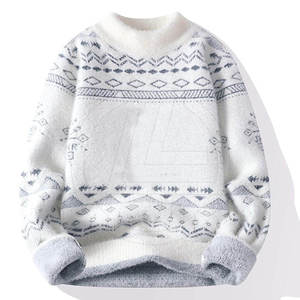 Custom Women's Alpaca Mohair Knitted <b>Jumper</b> Breathable Solid Pullover Crew Neck Sweater Brushed Fluffy for Winter - Product Image 6