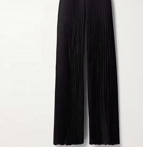 กางเกงลำลองเอวสูงสำหรับผู้หญิงกางเกงลูกไม้ด้านหน้าแบนแบบปกติทรงแบน - Product Image 4