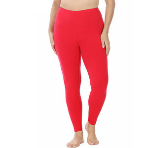 Leggings hasta el tobillo para mujer, hechos a medida al por mayor, pantalones elásticos de spandex/poliéster, para yoga, gimnasio, sólidos, antibacterianos, sin costuras, de alta calidad - Product Image 2