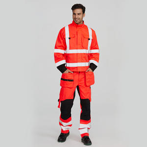 Combinaison de travail pour électricien de haute qualité, combinaison de chantier haute visibilité pour homme, ANSI classe 1, imperméable, logo personnalisé - Product Image 3