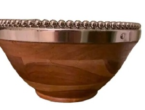 Bol à soupe artisanal en bois massif tourné à la main, écologique et moderne, taille personnalisée pour les fêtes - Product Image 2