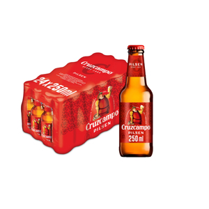 Cruzcampo Plus grande bière Lager 250ml bouteilles traitement à la vapeur variété en vrac et emballage en carton - Product Image 6