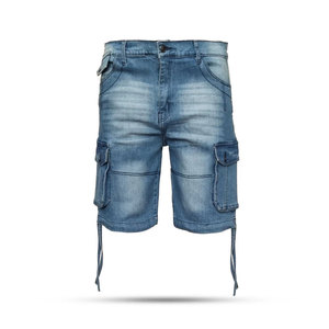 กางเกงขาสั้นผ้ายีนส์สไตล์สตรีทพิมพ์ลายโลโก้ตามสั่งของผู้ชาย - Product Image 4