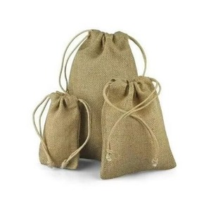 <b>Jute</b> Natural Canvas Bags For Men Women Shopping Rope Knot Custom Size Shape High Quality Handmade Natural Top <b>Sacks</b> Latest Price - Product Image 2