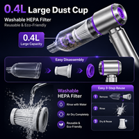 Aspirateur de voiture sans fil portable 16000Pa avec moteur sans balais 120W, mini aspirateur auto rechargeable Type C