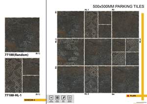 Azulejos de estacionamiento de porcelana 40x40cm Área exterior 400x400mm Azulejo de pavimentación Pisos exteriores Azulejos de porcelana Estacionamiento de porcelana - Product Image 5