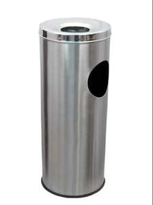 Cubo de basura de acero inoxidable para interior y exterior con logotipo personalizado al por mayor, cubos de basura y ceniceros duraderos de gran tamaño - Product Image 5