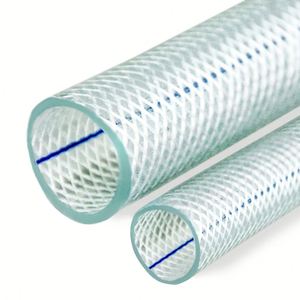Transparent 1/2 Inch <strong>5</strong>/<strong>8</strong> Inch PVC Fiber Reinforced <strong>Braided</strong> <strong>Hose</strong> for Garden Water Air Fuel Gas Oil - Product Image 3