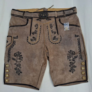 Ropa clásica tradicional alemana, ropa de fiesta Oktoberfest Vintage para hombre, pantalones cortos Lederhosen para hombre de calle alta hechos hermosos - Product Image 1