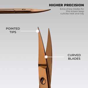 Premium Cuticle <b>Scissors</b> Multi-purpose Stainless Steel Curved Blades -Manicure <b>Scissors</b> <b>for</b> <b>Nail</b>, Eyebrow, Eyelashes <b>Scissors</b> - Product Image 1
