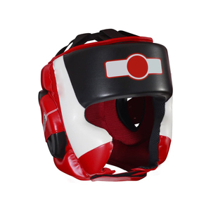 Fabrication d'usine sur mesure en cuir PU noir gagnant couvre-chef de boxe Kickboxing Protection du visage protège-tête adultes - Product Image 1