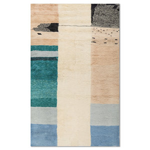 Alfombras de Lana Anudadas a Mano Zuri Ivory Pae-4586, Diseño Abstracto para Sala de Estar, Dormitorio, Pasillo, Rectangulares y Cuadradas, Hechas a Mano en Tabriz para Adolescentes - Product Image 1