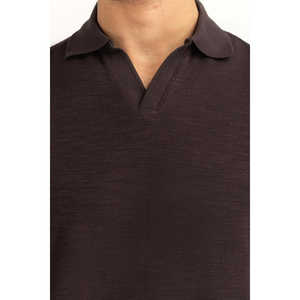 Tela de punto 100% poliéster para polo, antiarrugas, corte regular, patrón bordado oscuro, tejido sólido de alta calidad - Product Image 6