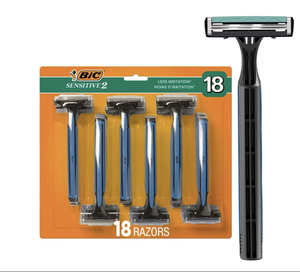 Pour Sensitive 2 rasoirs jetables pour hommes avec lames en acier inoxydable à double tranchant pour peau sensible - Product Image 1