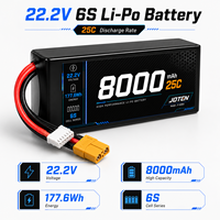 Batería LiPo de Grado Industrial 6S 22.2V 8000mAh 25C, Paquete de Baterías de Alta Densidad de Energía para Drones RC de Topografía y Mapeo Profesional