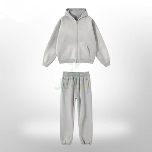 Survêtements pour hommes personnalisés à manches longues, lavés à l'acide, coupe-vent, vêtements de sport d'hiver, logo imprimé, taille plus, tissu en molleton 100% coton - Product Image 3