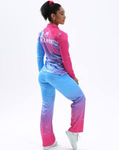 Chaqueta de Calentamiento para Porristas, Uniforme de Equipo para Mujeres Adultas, Logotipo Personalizado con Pedrería, Ropa Deportiva al por Mayor, OEM ODM, Alta Calidad - Product Image 3