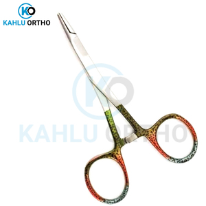 KAHLU-Pinzas quirúrgicas con impresión de logotipo personalizado, pinzas hemostáticas de acero inoxidable hechas a mano, bloqueo manual de diseño curvo - Product Image 2