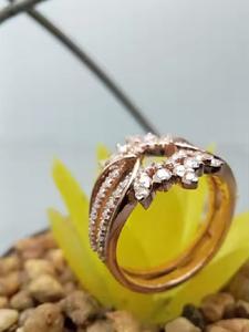 Personalizado único solitario forma VVS Moissanite oro 14K/18k compromiso boda anillo moda plata esterlina 925 100% satisfacción - Product Image 2