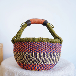 Eco Friendly <b>Straw</b> Bolga <b>Basket</b> Handmade Seagrass Storage Organizer Sustainable Wholesale from Vietnam - Product Image 2