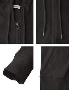 Nouvel arrivage de sweats à capuche pour femmes avec fermeture éclair complète et manches longues, poche kangourou, tenue décontracté, sweats à capuche vierges de base personnalisés avec logo à l'avant - Product Image 3