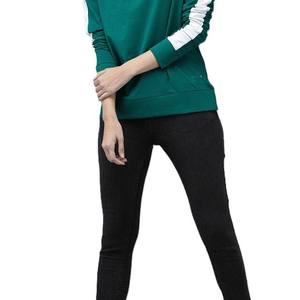 2025, venta al por mayor, camiseta personalizada con diamantes de imitación, cuello redondo, camiseta de ajuste Regular para mujer, transpirable, cómoda, manga larga, Color verde - Product Image 5