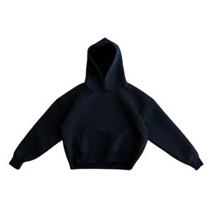 100% coton épaules tombantes surdimensionné hommes Boxy hommes pull à capuche respirant 100% coton polaire hommes sweats à capuche - Product Image 3