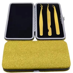 Punta plateada recubierta de polvo de acero inoxidable, agarre de diamante de 90 grados, pinzas de extensión de pestañas duraderas antiestáticas, mano con logotipo personalizado - Product Image 4