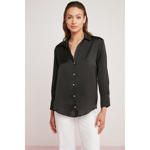 Chemise sans poches en tissu satiné pour femme ETHIQUET Yvonne, coupe classique - Product Image 1