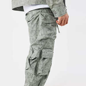 Pantalones Cargo Casuales para Hombre de Alta Calidad al por Mayor, 100% Poliéster, Transpirables, Ecológicos, Ligeros, de Corte Holgado, Largos, para Exteriores - Product Image 4